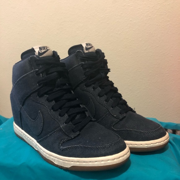 nike high top wedge sneakers